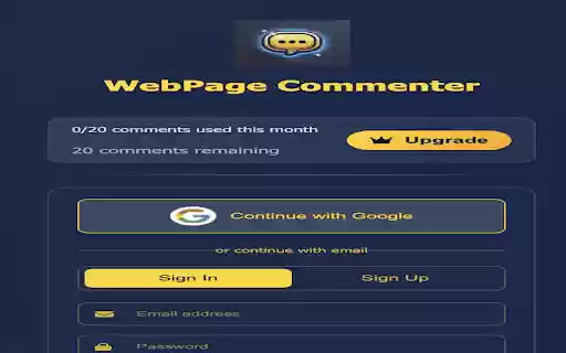 Web Page Commenter from Chrome web store to be run with OffiDocs Chromium online Web Page Commenter from Chrome web store to be run with OffiDocs Chromium online