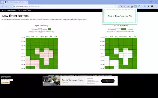 When2Meet Filler from Chrome web store to be run with OffiDocs Chromium online When2Meet Filler from Chrome web store to be run with OffiDocs Chromium online