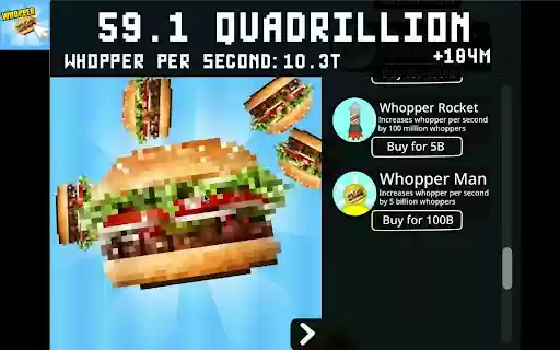 Whopper Clicker : Click Game from Chrome web store to be run with OffiDocs Chromium online Whopper Clicker : Click Game from Chrome web store to be run with OffiDocs Chromium online