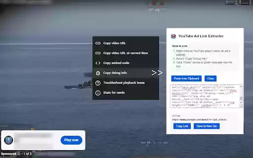 YouTube Ad Link Extractor from Chrome web store to be run with OffiDocs Chromium online YouTube Ad Link Extractor from Chrome web store to be run with OffiDocs Chromium online