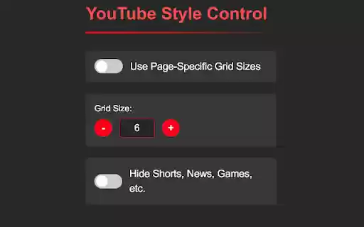 YT Grid Control from Chrome web store to be run with OffiDocs Chromium online YT Grid Control from Chrome web store to be run with OffiDocs Chromium online